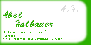abel halbauer business card